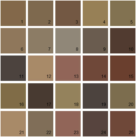 brown paint palette